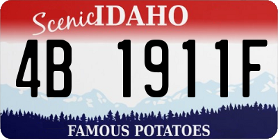 ID license plate 4B1911F