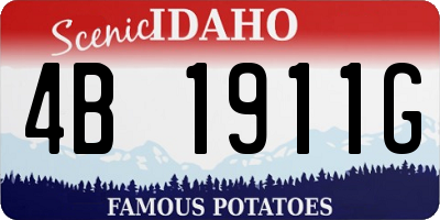 ID license plate 4B1911G