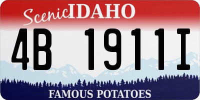 ID license plate 4B1911I