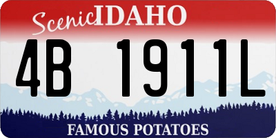 ID license plate 4B1911L