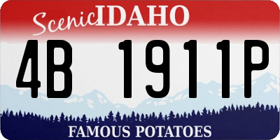 ID license plate 4B1911P