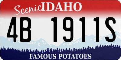 ID license plate 4B1911S
