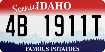 ID license plate 4B1911T