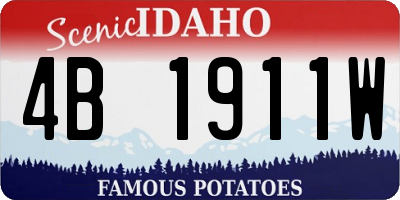 ID license plate 4B1911W