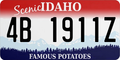 ID license plate 4B1911Z