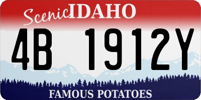 ID license plate 4B1912Y