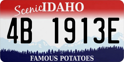 ID license plate 4B1913E