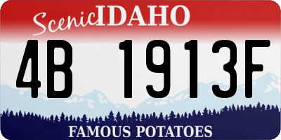 ID license plate 4B1913F