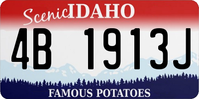 ID license plate 4B1913J