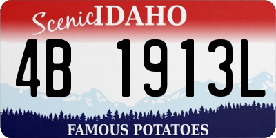 ID license plate 4B1913L