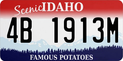 ID license plate 4B1913M