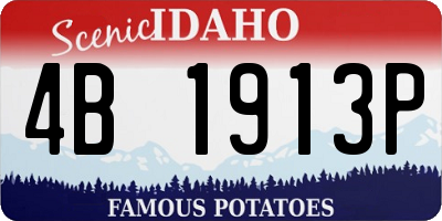 ID license plate 4B1913P