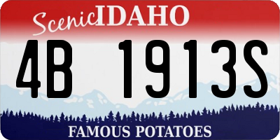 ID license plate 4B1913S