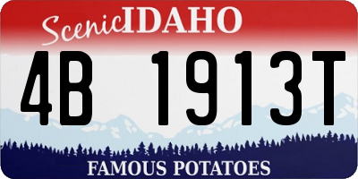 ID license plate 4B1913T
