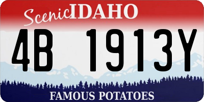 ID license plate 4B1913Y