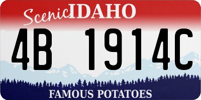 ID license plate 4B1914C