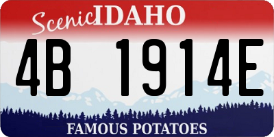 ID license plate 4B1914E
