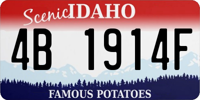 ID license plate 4B1914F