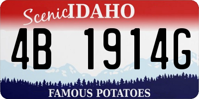 ID license plate 4B1914G