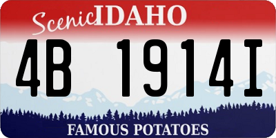 ID license plate 4B1914I