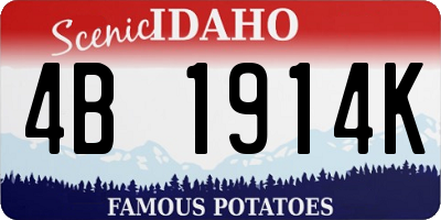 ID license plate 4B1914K