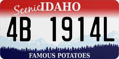 ID license plate 4B1914L