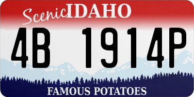 ID license plate 4B1914P