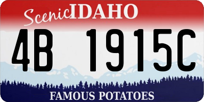 ID license plate 4B1915C