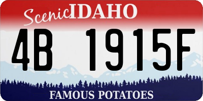 ID license plate 4B1915F