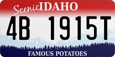 ID license plate 4B1915T