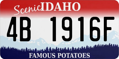 ID license plate 4B1916F