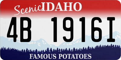 ID license plate 4B1916I
