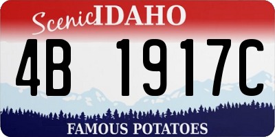 ID license plate 4B1917C