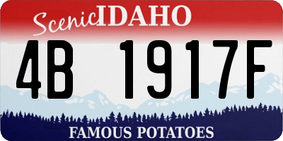 ID license plate 4B1917F
