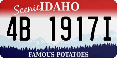 ID license plate 4B1917I
