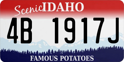 ID license plate 4B1917J