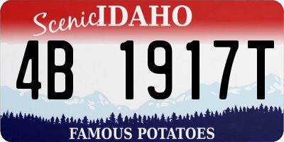 ID license plate 4B1917T