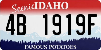 ID license plate 4B1919F