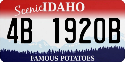 ID license plate 4B1920B