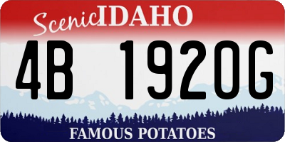 ID license plate 4B1920G