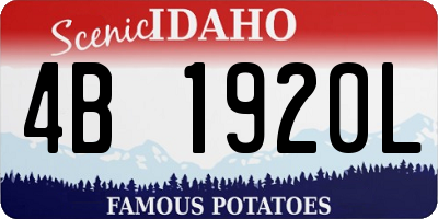 ID license plate 4B1920L