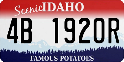 ID license plate 4B1920R