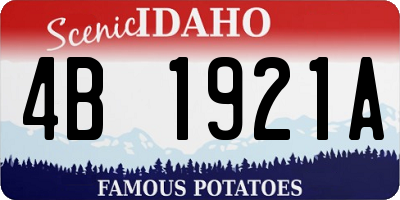 ID license plate 4B1921A