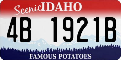 ID license plate 4B1921B