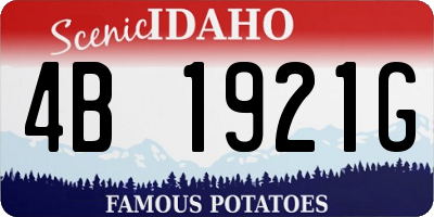ID license plate 4B1921G