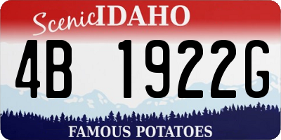 ID license plate 4B1922G