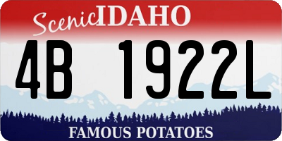 ID license plate 4B1922L