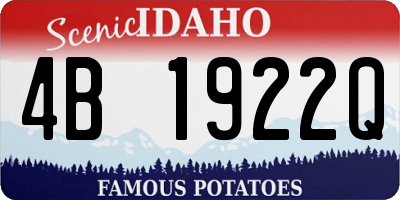 ID license plate 4B1922Q