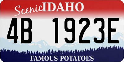 ID license plate 4B1923E