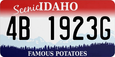 ID license plate 4B1923G